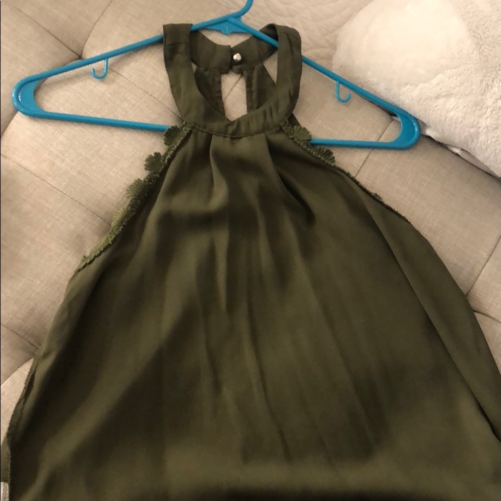 Halter olive/army green blouse